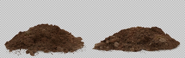 免费矢量土壤桩土泥浆或堆肥堆