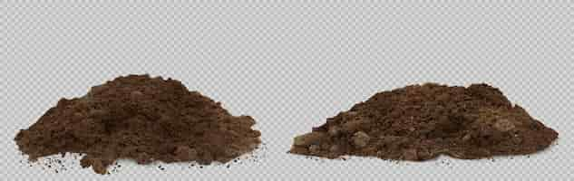 Free vector soil pile dirt mud or compost mound