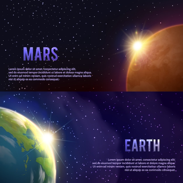 Solar System Banners Set 