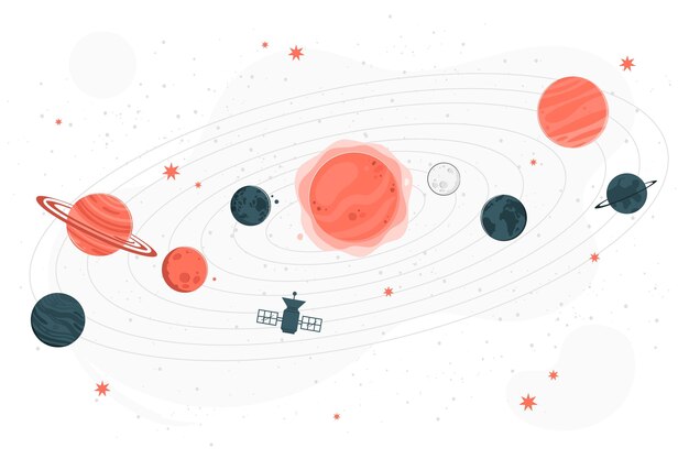 Free vector solar system concept illustration