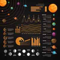 Free vector solar system infographic