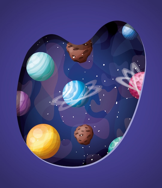 Free vector solar system planets