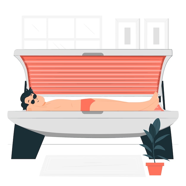 Free vector solarium concept illustration