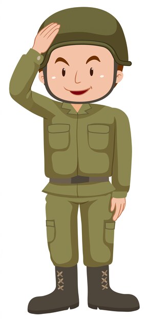 緑の制服を着た兵士