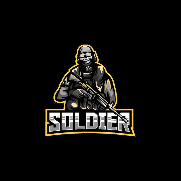 Free Vector | Soldier mascot esport gaming logo