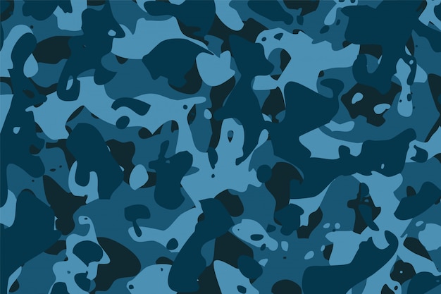 Free vector soldier military camouflage pattern in blue shades