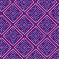 Free vector songket pattern with cold colored shapes