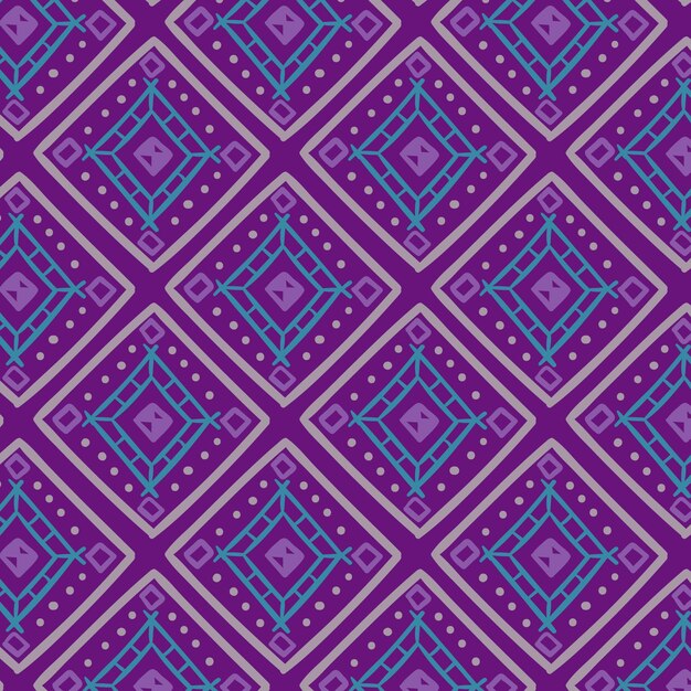 Songket pattern with cold colored shapes