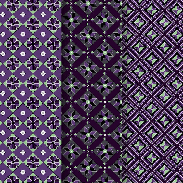 Songket seamless pattern pastel violet