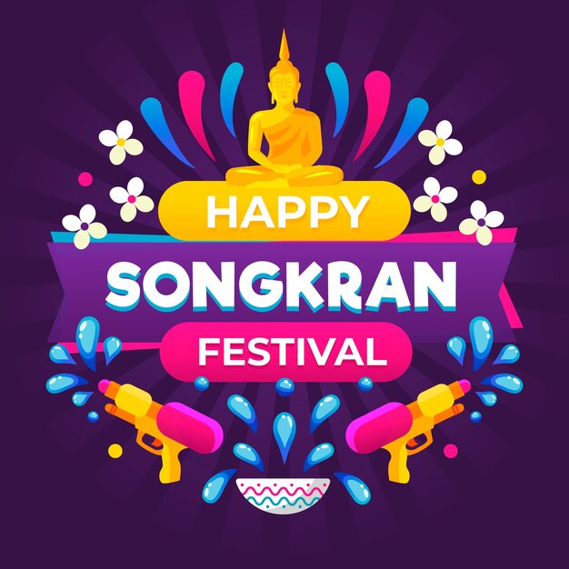 Songkran festival concept