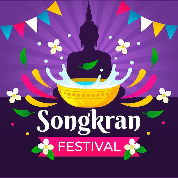 Concetto del festival songkran