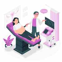 Free vector sonography concept illustration