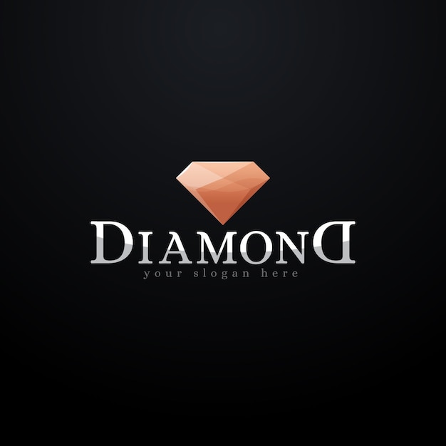 洗練されたダイヤモンドのロゴ