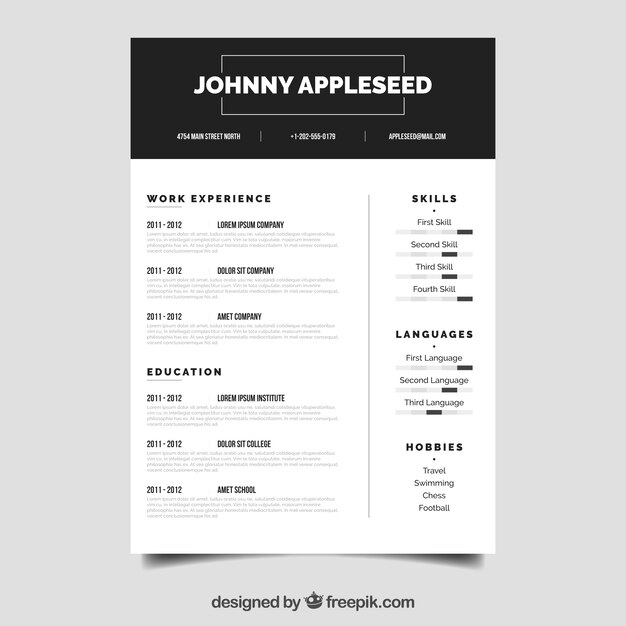 Sophisticated resume template