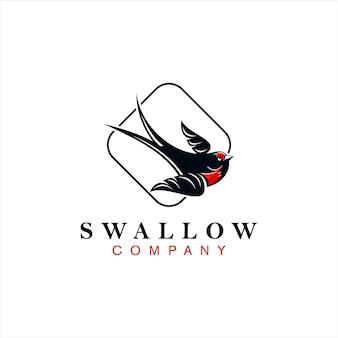 Sophisticated swallow logo design small bird animal