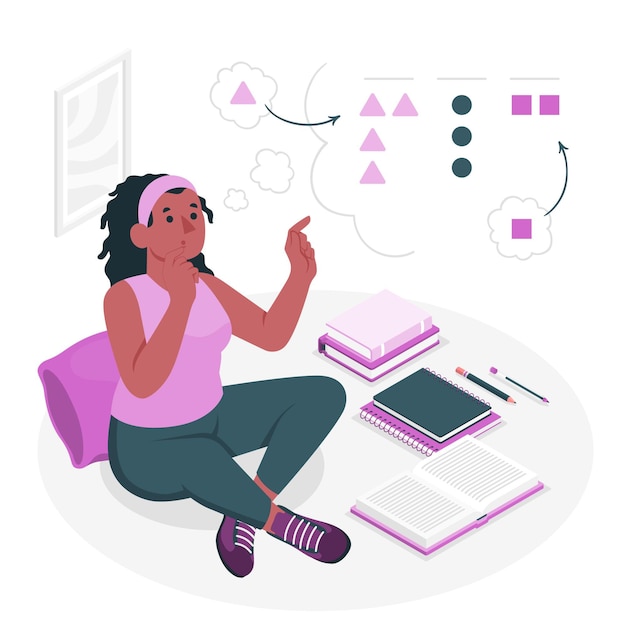 Free vector sorting thoughts concept illustration