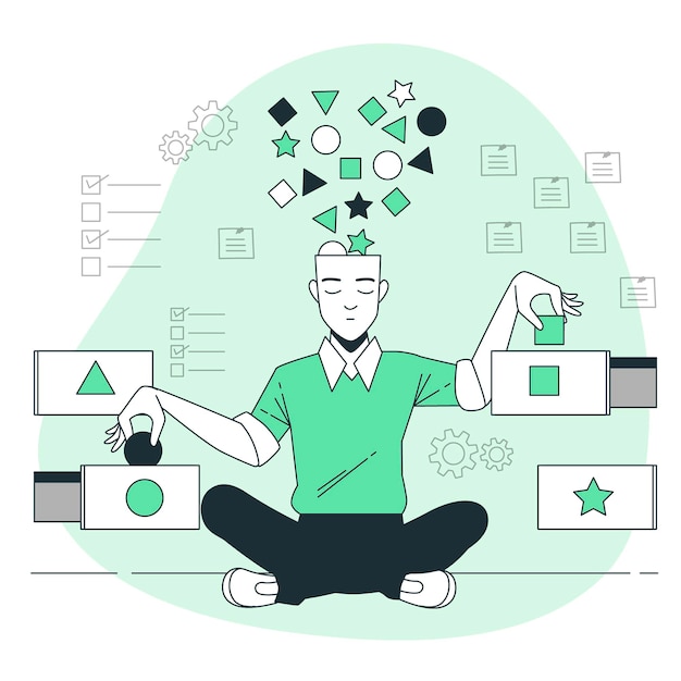 Free vector sorting thoughts concept illustration