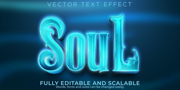 Soul ghost text effect, editable ocean and spirit text style