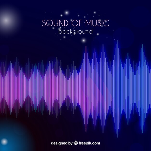 Free vector sound wave background