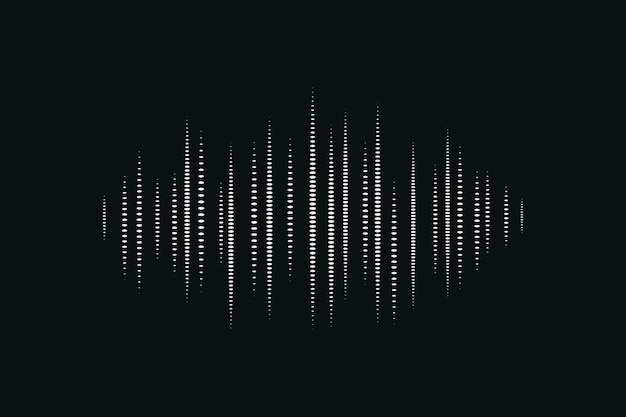 Free vector sound wave black digital background entertainment technology