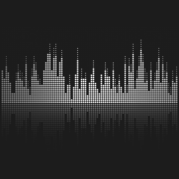 Бесплатное векторное изображение Дизайн вектора эквалайзера звуковой волны