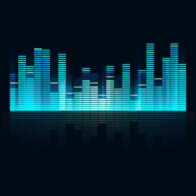 Free vector sound wave equalizer vector design