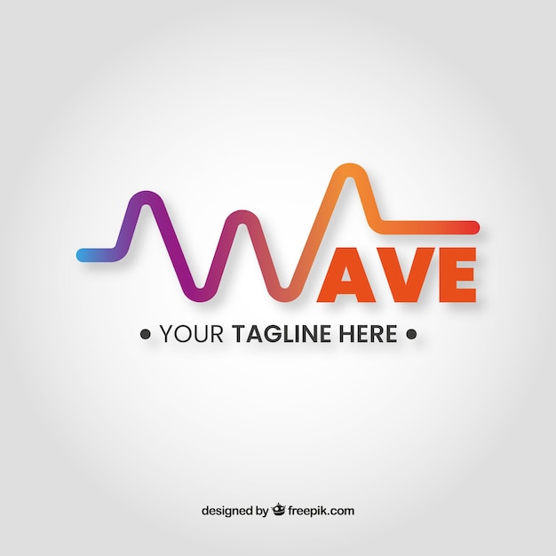 Download Free Sound Wave Logo With Flat Design Svg Dxf Eps Png Logo Svg File Free Download