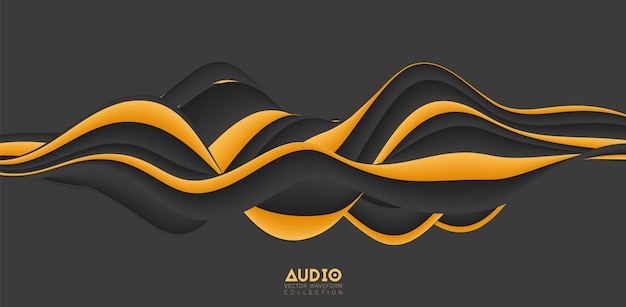 Free vector sound wave visualization