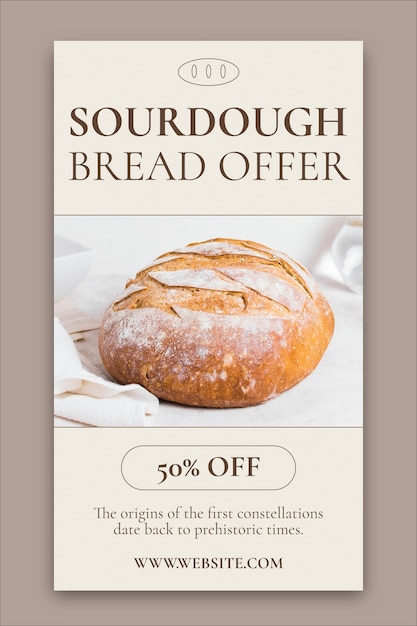 Sourdough bread day offer instagram story