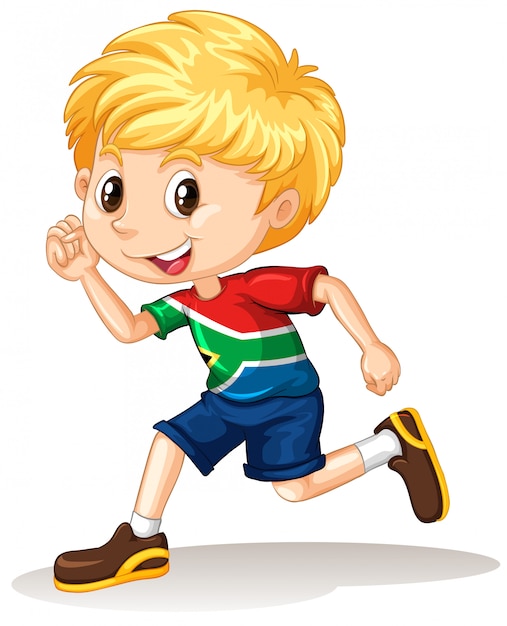 Free vector south african boy running