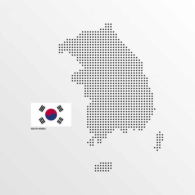 Южная Корея Дизайн карты