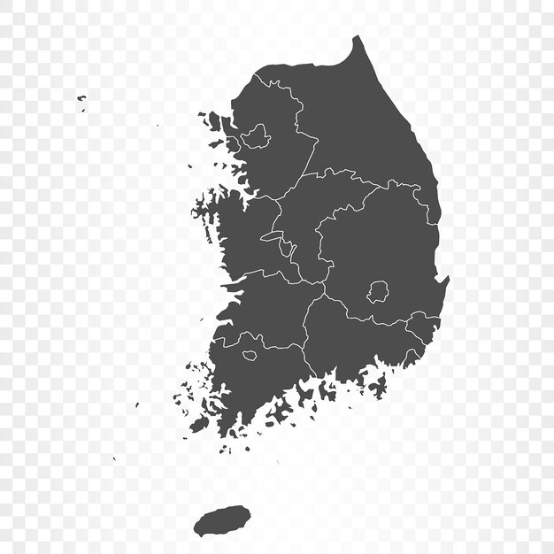 韓国の国の地図シルエット 無料のアイコン