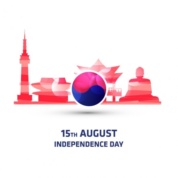 South korea monument independence day background