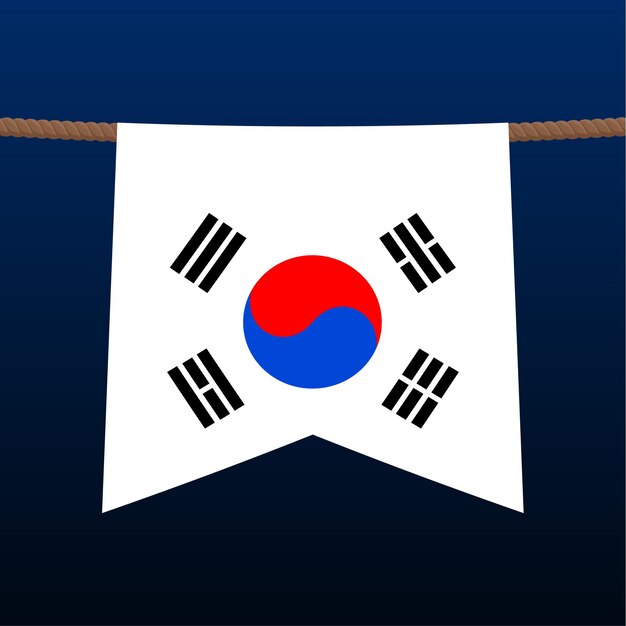 韓国の国旗のイラスト 無料のベクター