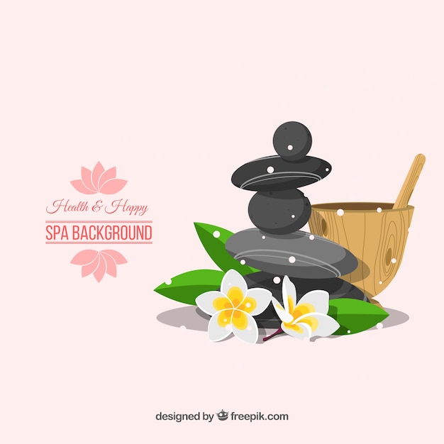 Free vector spa background in flat design