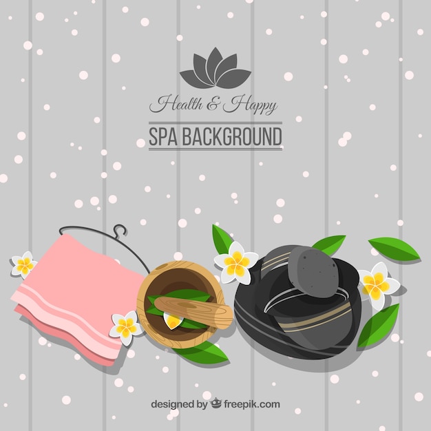 Free vector spa background in flat design