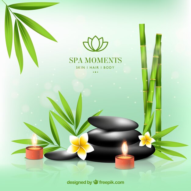 Spa background in realistic design