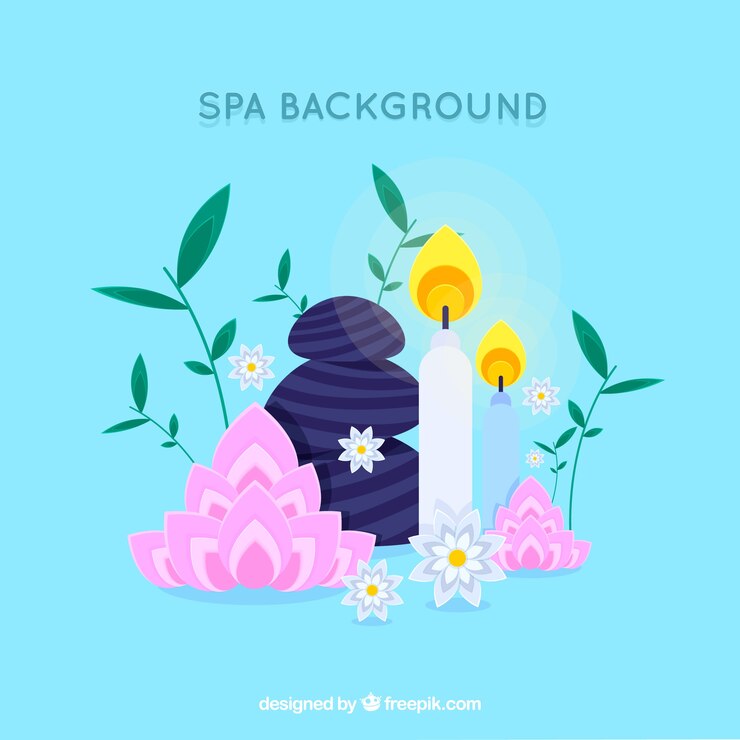 मुफ़्त वेक्टर spa background with aromatic products to treatment