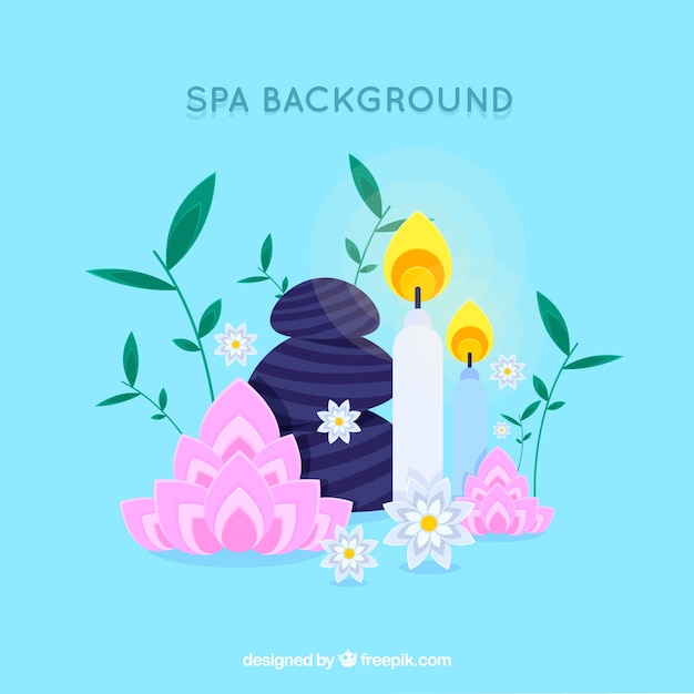 Spa background with aromatic products to treatment