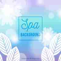 Free vector spa background with plants and flowers