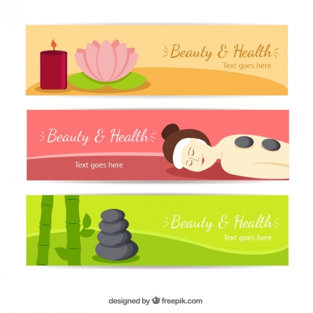 Free vector spa banner collection