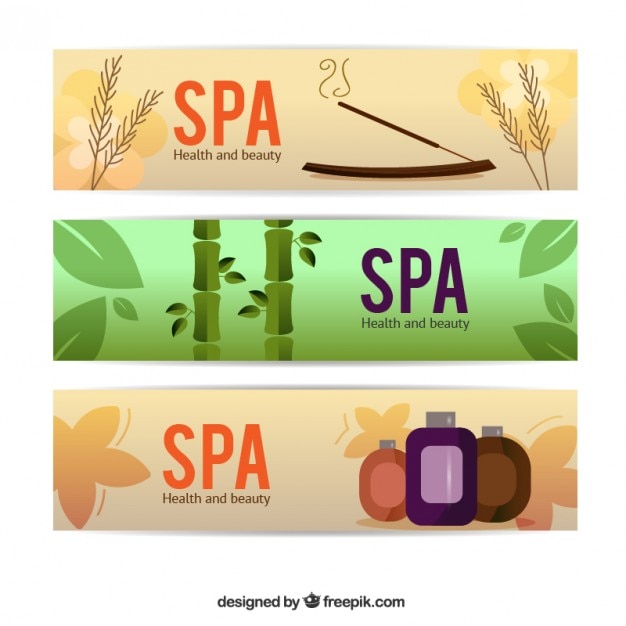 Free vector spa banners