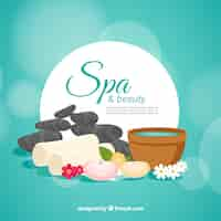 Free vector spa and beauty background in flat design