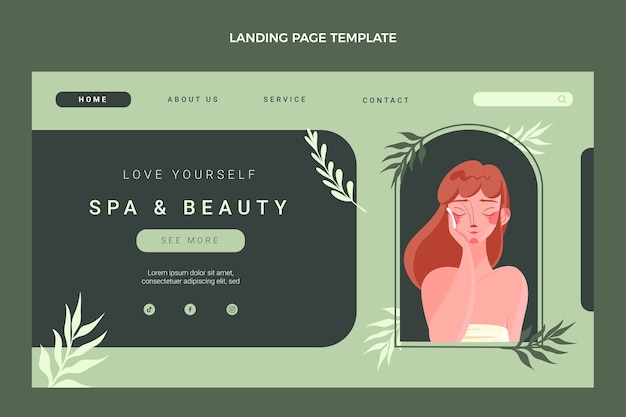 Spa and beauty landing page template