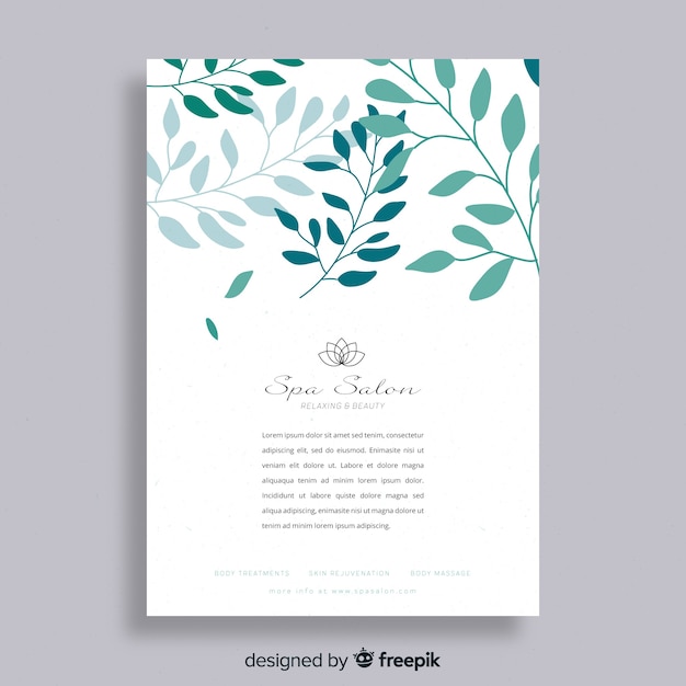 Free vector spa brochure