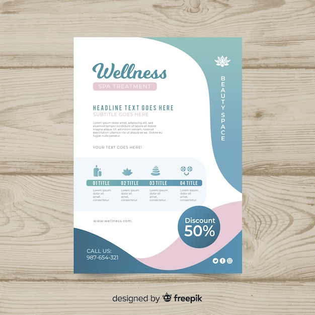 Free vector spa brochure