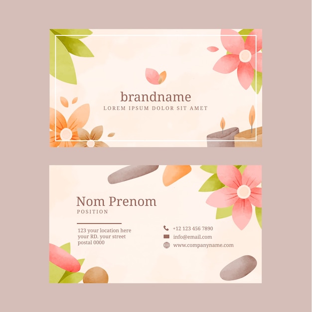 Spa business card template