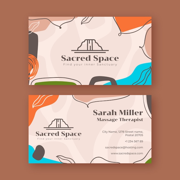 Free vector spa business card template