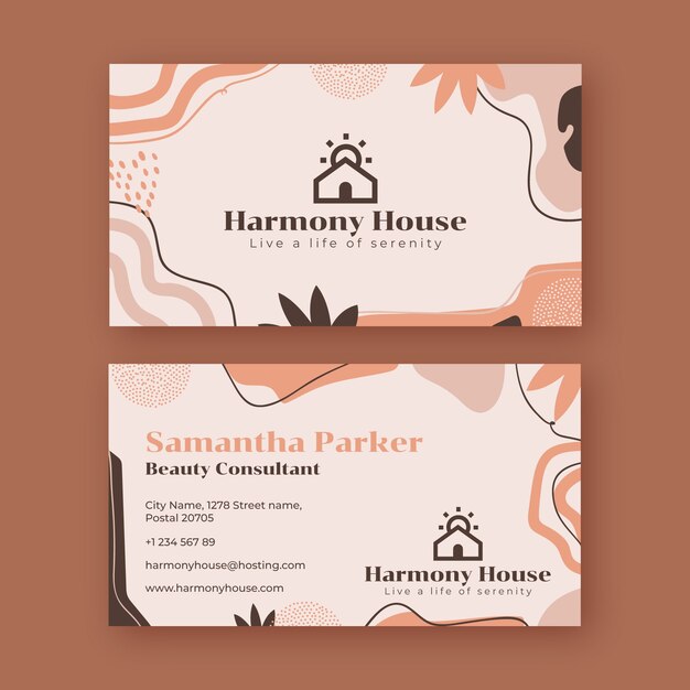 Free vector spa business card template