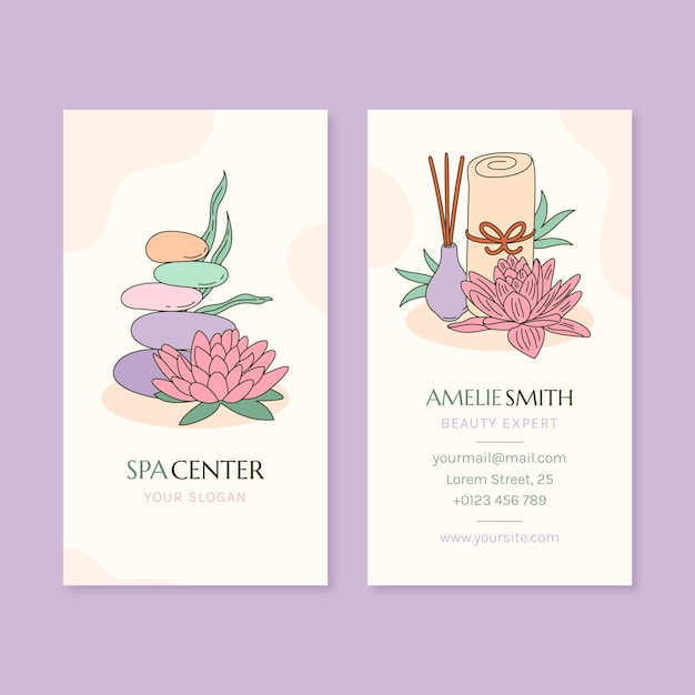 Free vector spa business card template